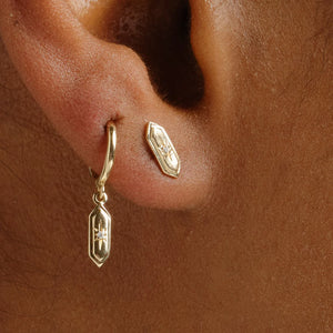 Metier Single 14k Astra Hexa Diamond Stud