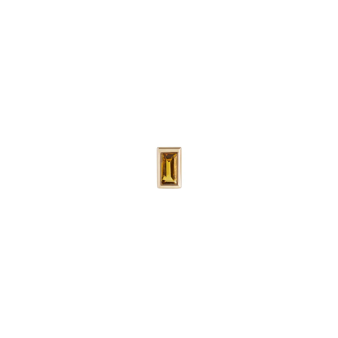Metier 9k Single Baguette Citrine Stud