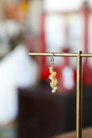 TTT 18k Ethiopian Opal Cluster Earrings