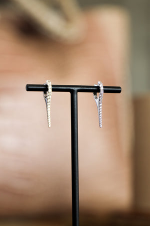 E227 - 14k WG Spikes w/30 Round Diamonds 0.65cts