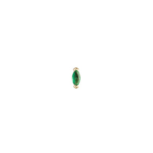 Metier 9k Single Marquise Emerald Stud