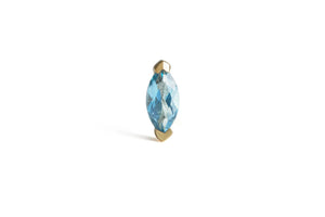 Metier 9k Single Marquise Aquamarine Stud