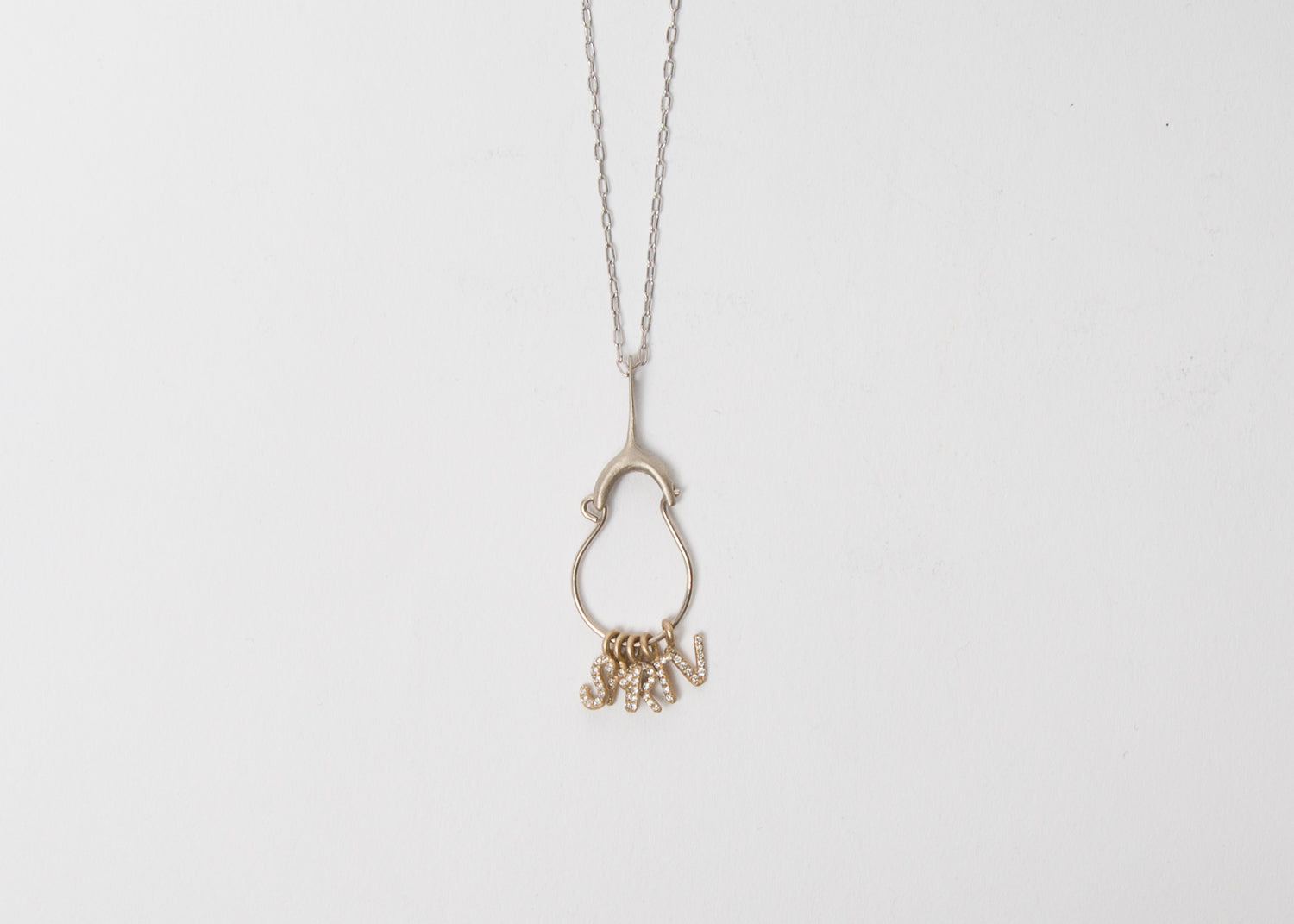 TENTHOUSANDTHINGS 22" Charm Holder , White Gold