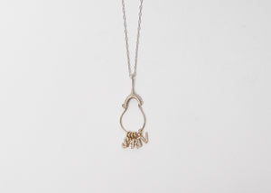 TENTHOUSANDTHINGS 22" Charm Holder , White Gold