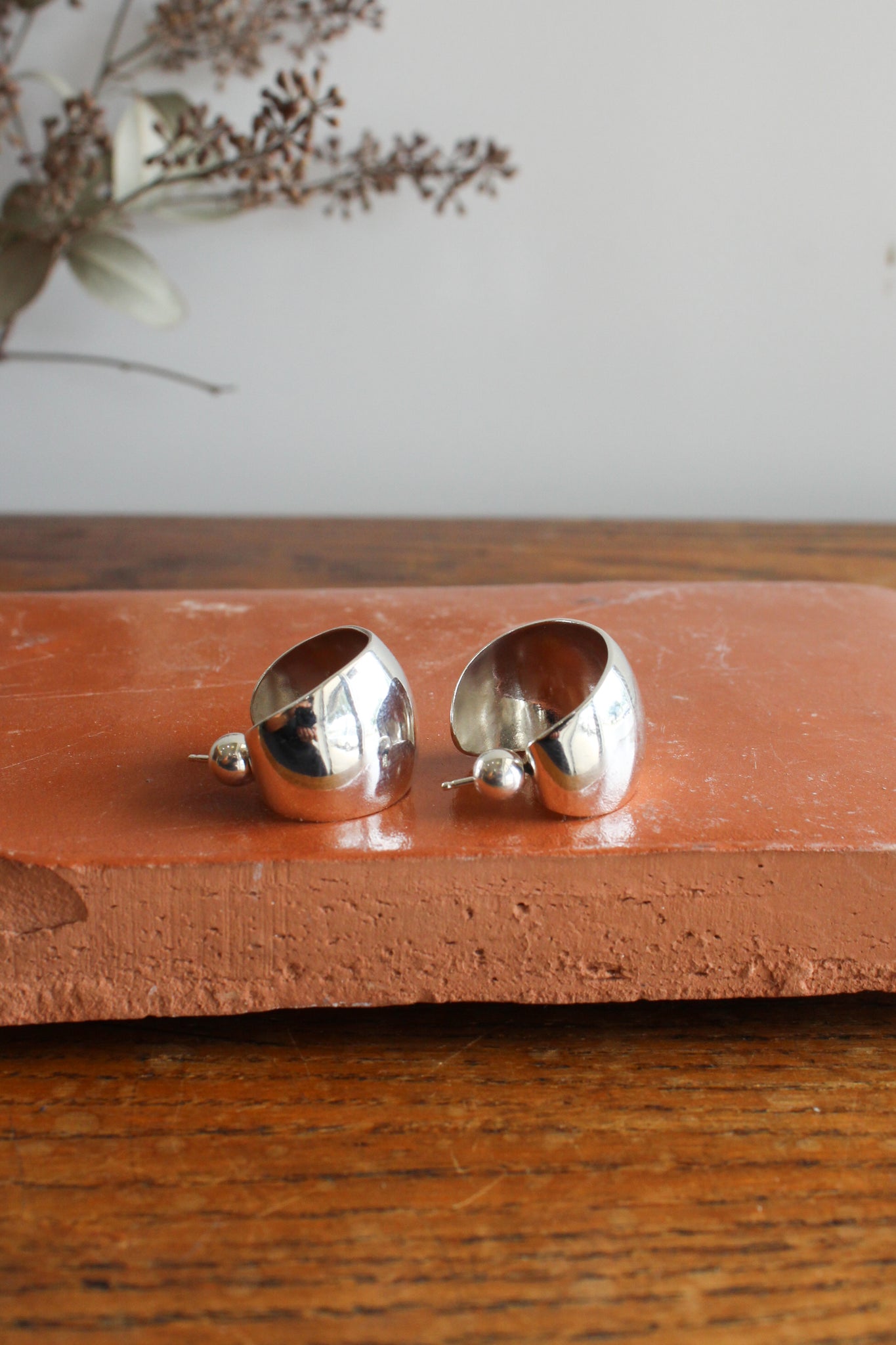 Fay Andrada Koko Small Hoops 1" Silver