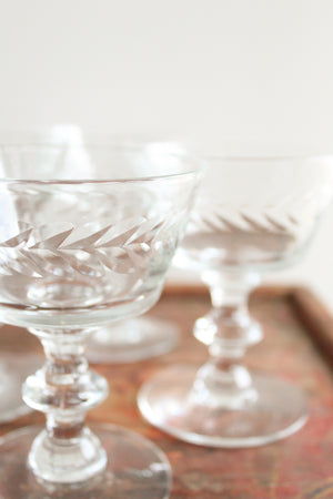 50% Off - Vintage Champagne Coupe Glasses (set/7)