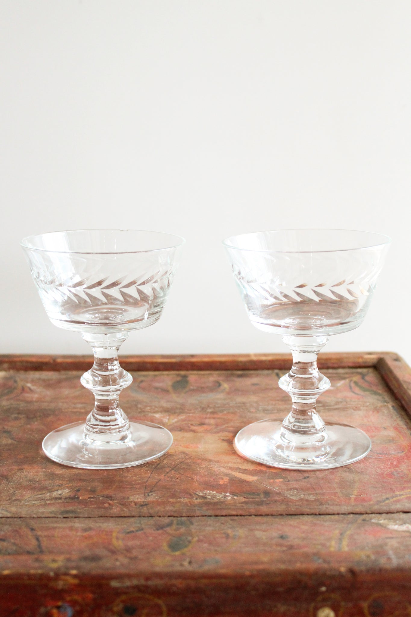 50% Off - Vintage Champagne Coupe Glasses (set/7)