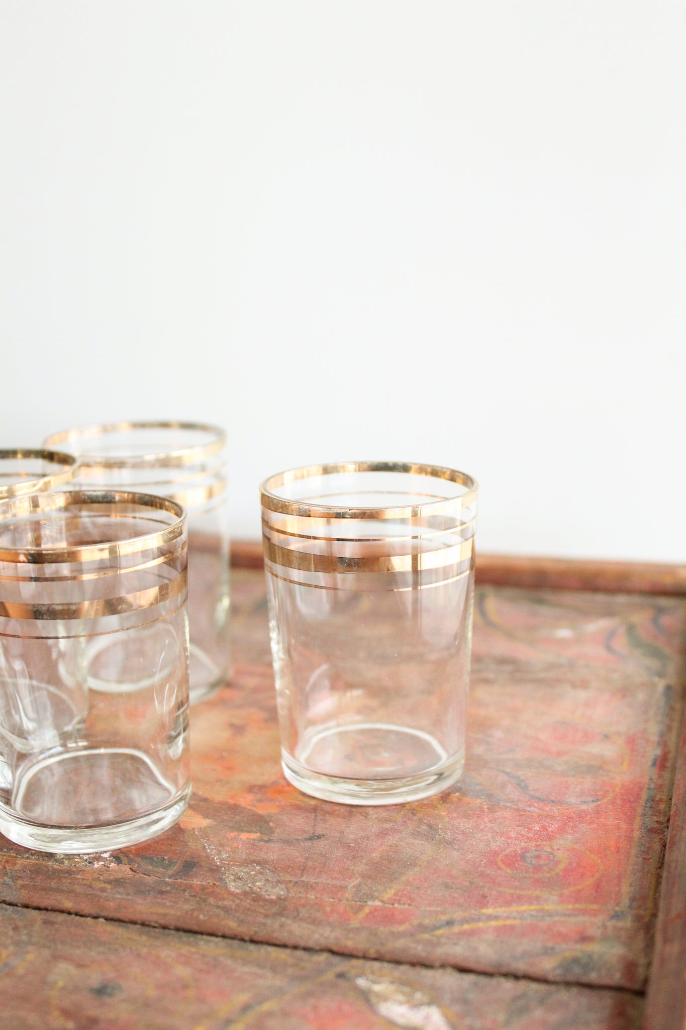 50% Off - Vintage Gold Rim Glassware (set/8)