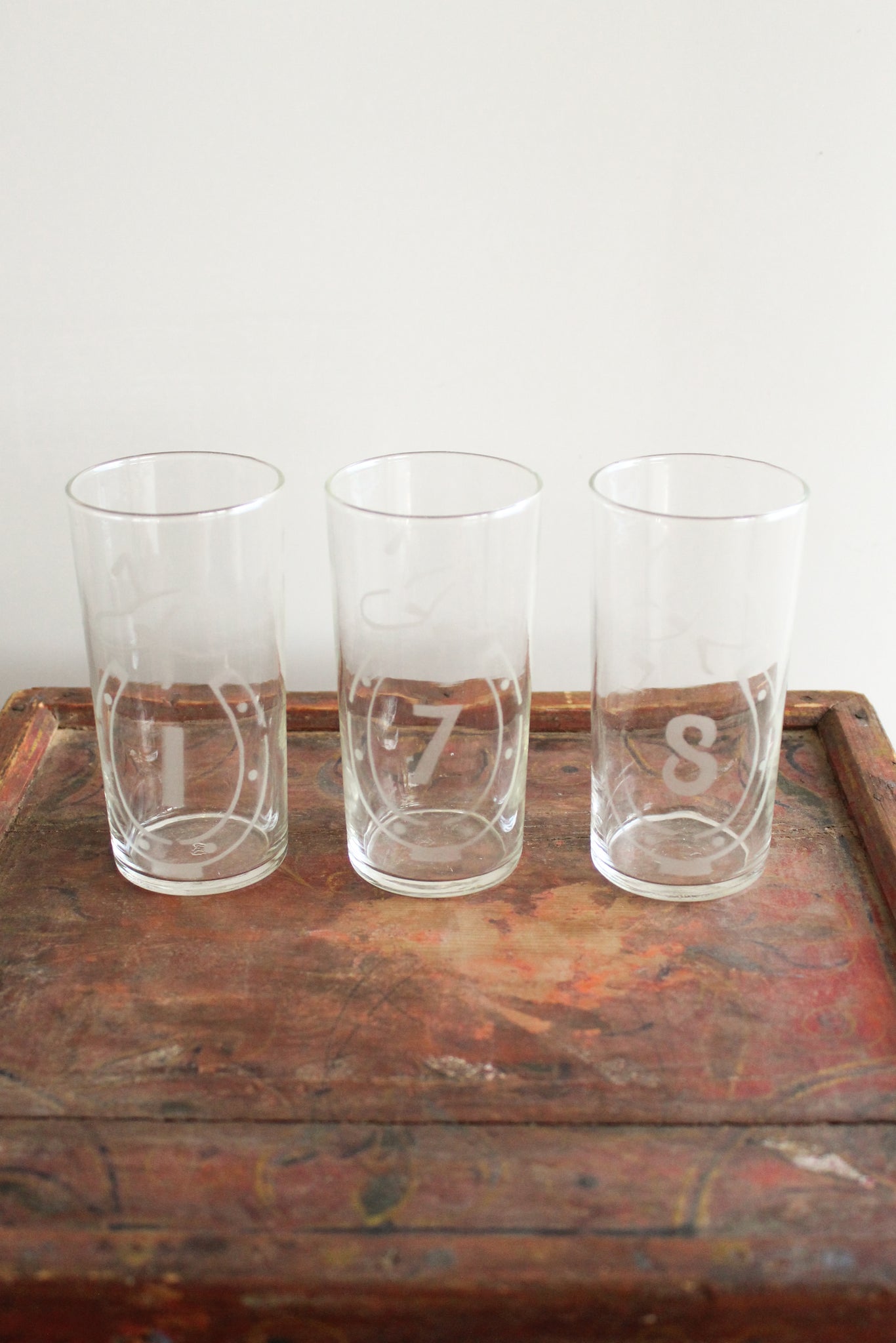 50% Off - Vintage Horseshoe Glassware (set/6)