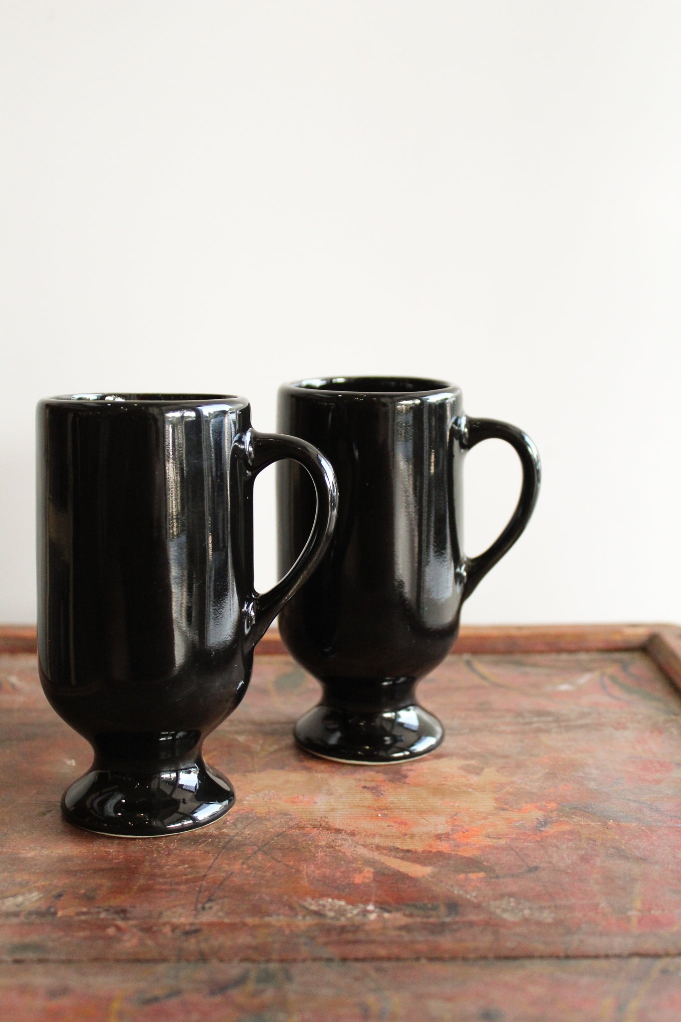 50% Off - Vintage Black Espresso Mugs (set/4)