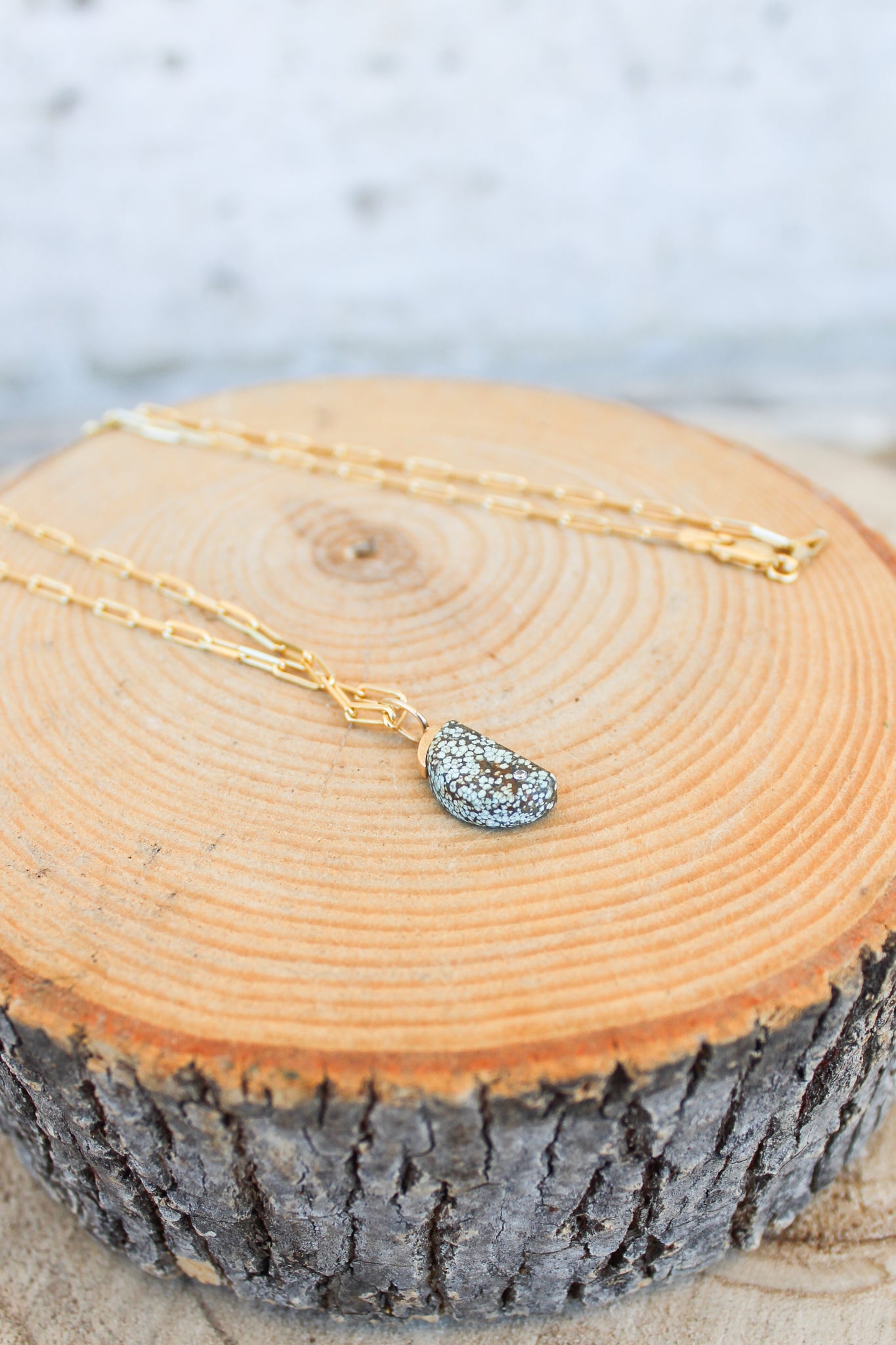 Karin Luvaas Diamond & Gold Moon Pendant