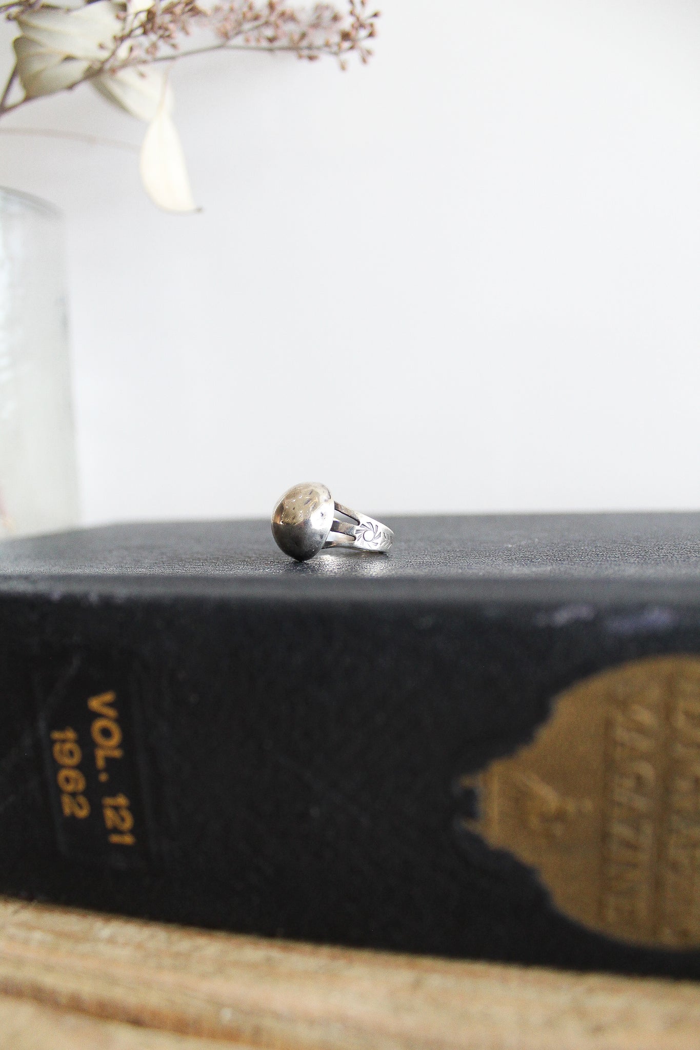Vintage SS Modern Dome Ring sz 5