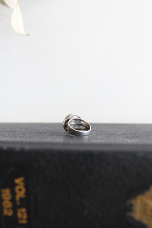 Vintage SS Modern Dome Ring sz 5