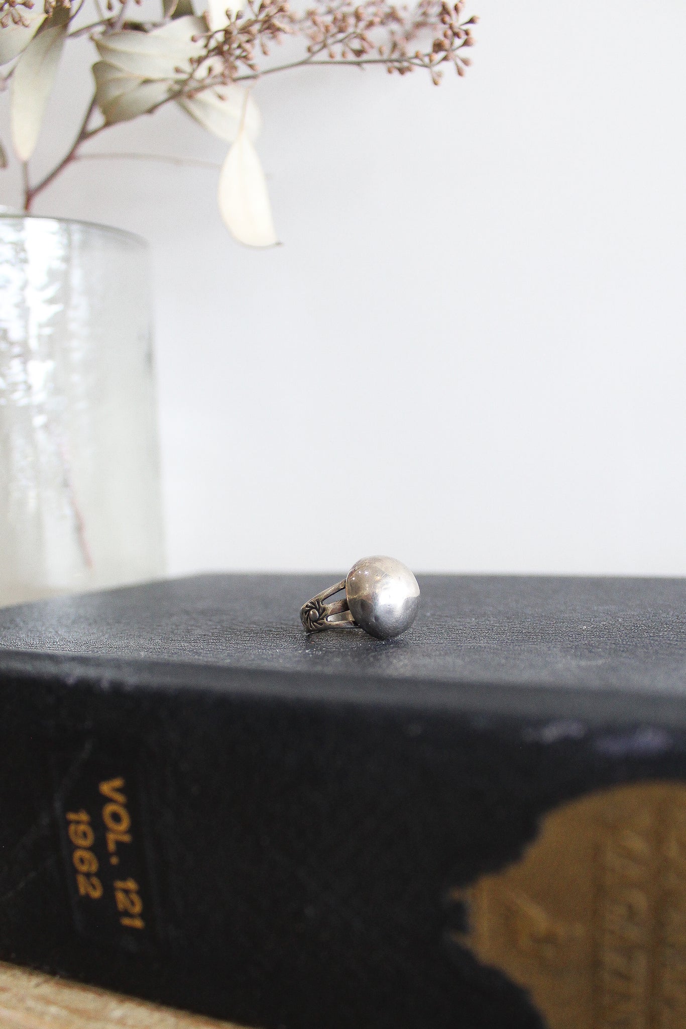 Vintage SS Modern Dome Ring sz 5