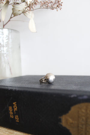 Vintage SS Modern Dome Ring sz 5