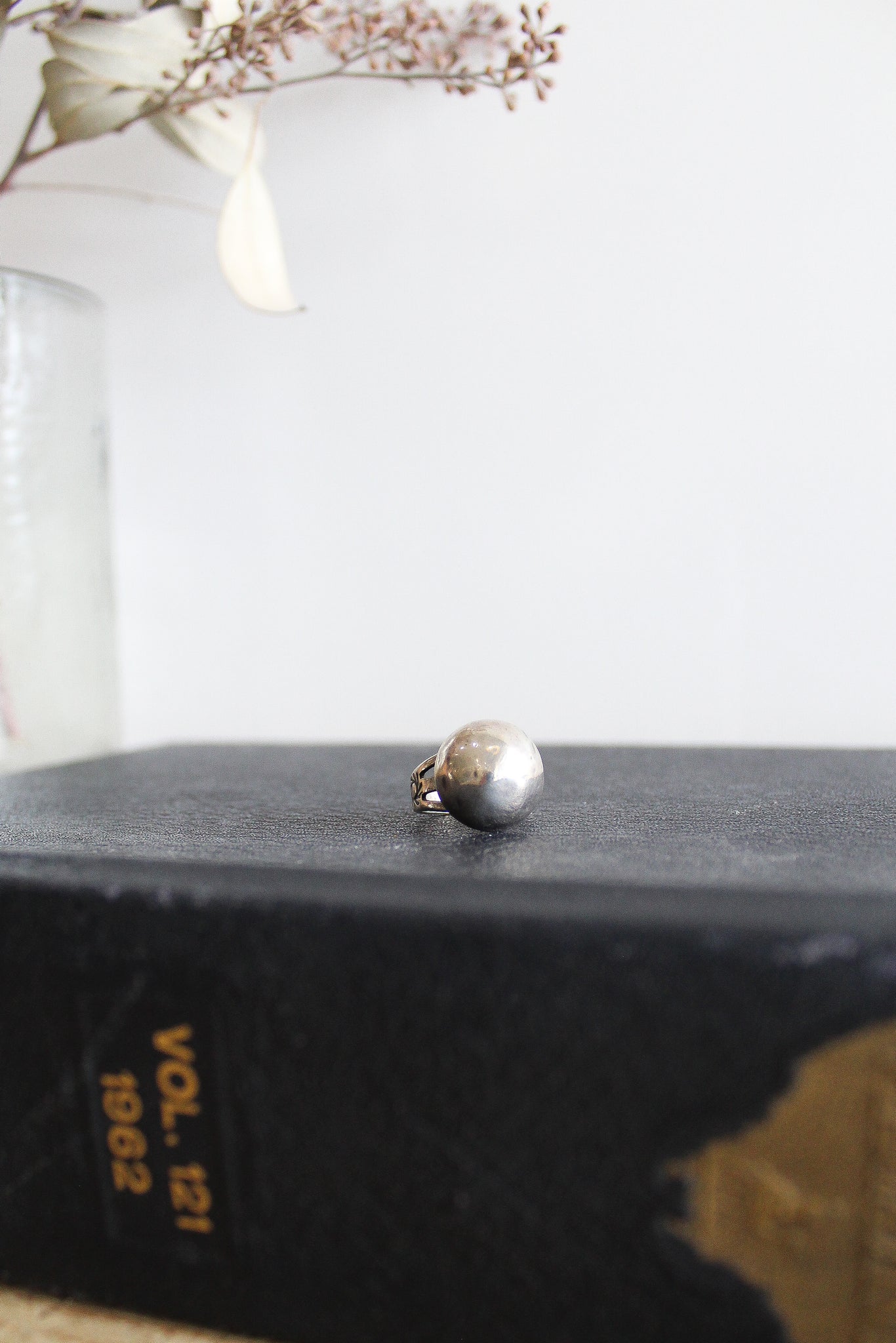 Vintage SS Modern Dome Ring sz 5