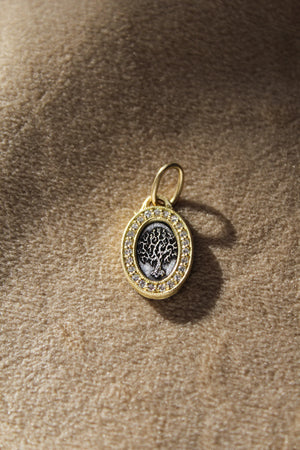 Erica Molinari (C) - SS/18k Small Oval Diamond Tree of Life