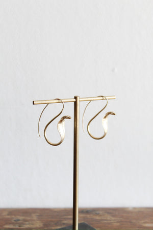 Annette Ferdinandsen 10k Cobra Earrings w/Diamond Eyes