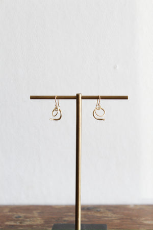 Annette Ferdinandsen 14k Little Serpent Earrings w/Diamond Head
