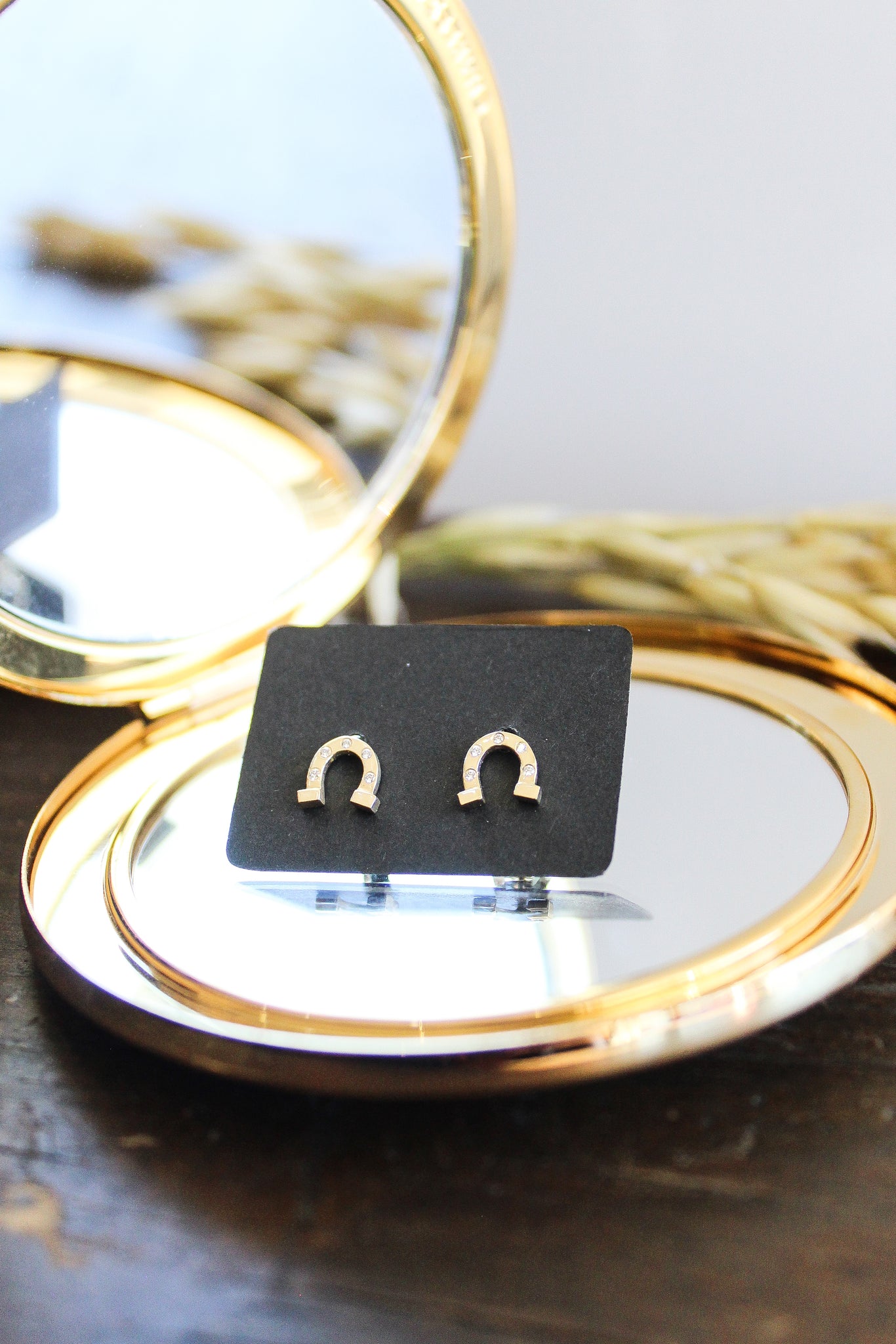 Annette Ferdinandsen 14k Paloma Lucky Horseshoe Studs w/Diamonds