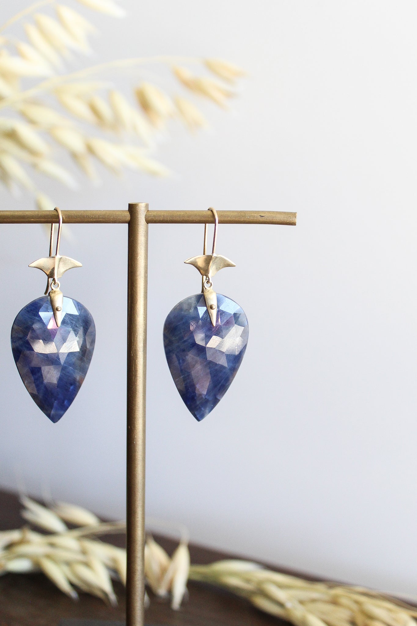 Annette Ferdinandsen 14k Sapphire Arrowhead Drop Earrings