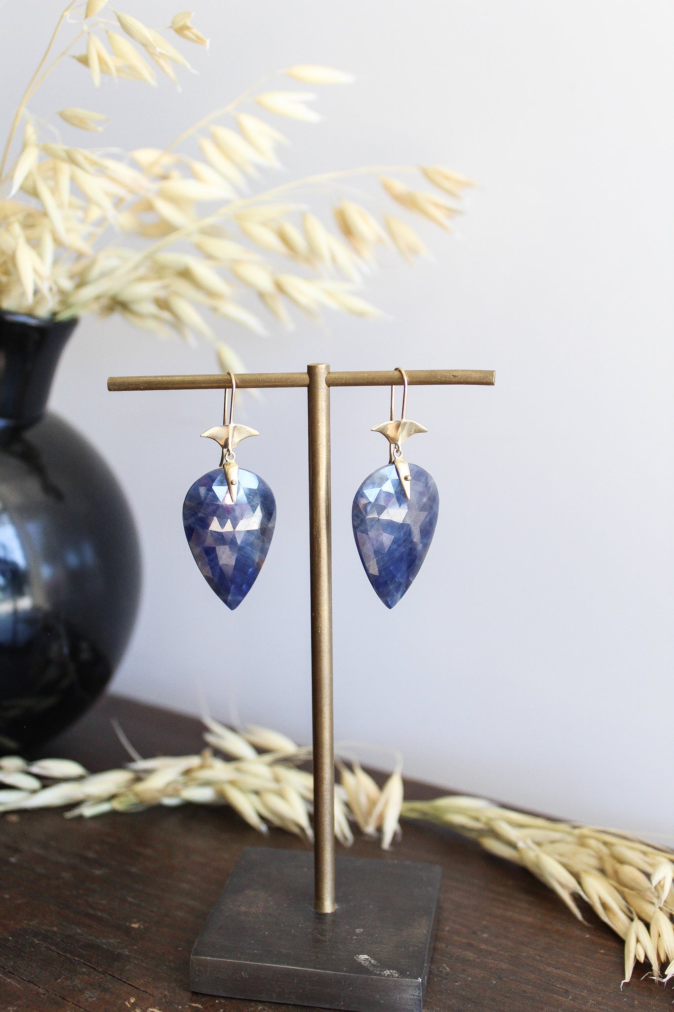 Annette Ferdinandsen 14k Sapphire Arrowhead Drop Earrings