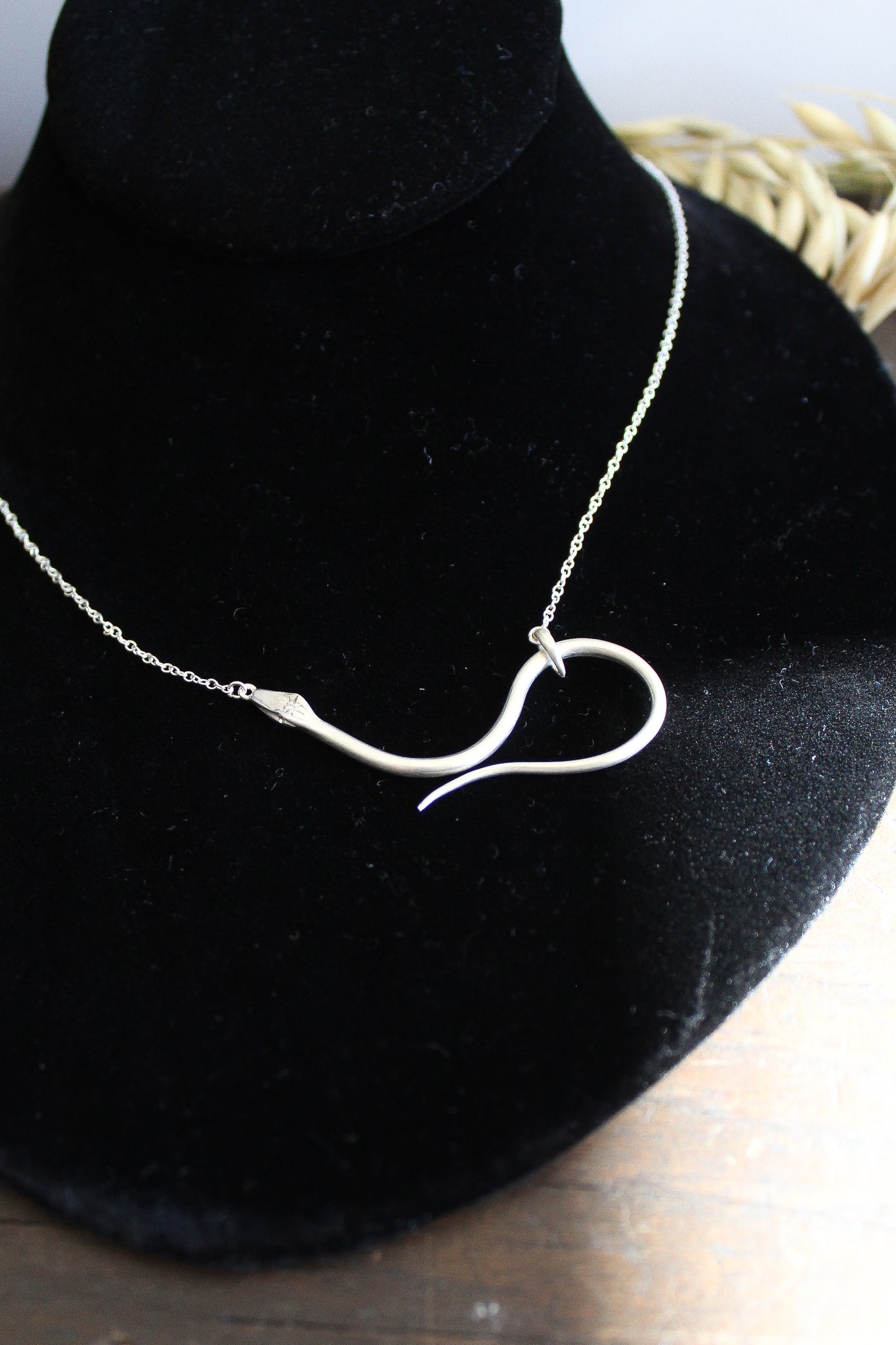 Annette Ferdinandsen SS Serpent Lariat Necklace w/Diamond Eyes & Star Head