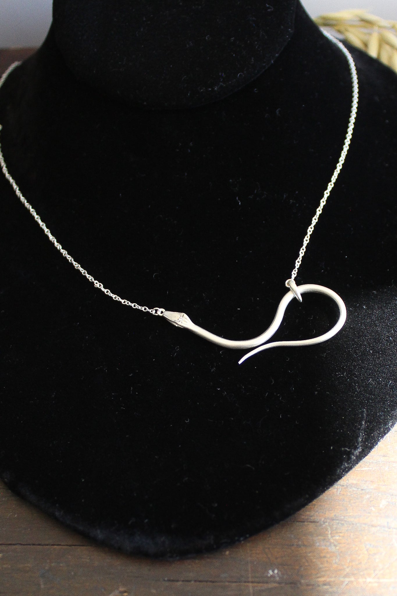 Annette Ferdinandsen SS Serpent Lariat Necklace w/Diamond Eyes & Star Head