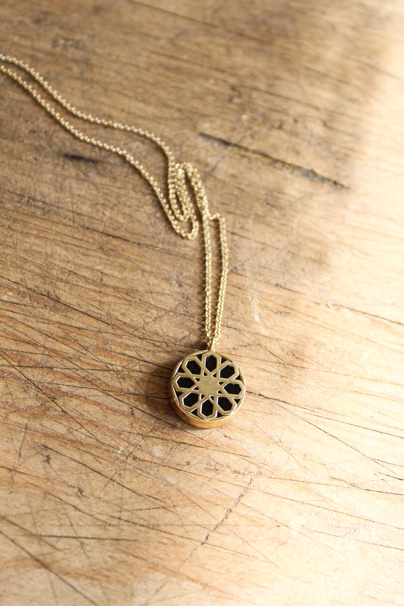 NOUSH Coexist "H" Necklace w/Onyx