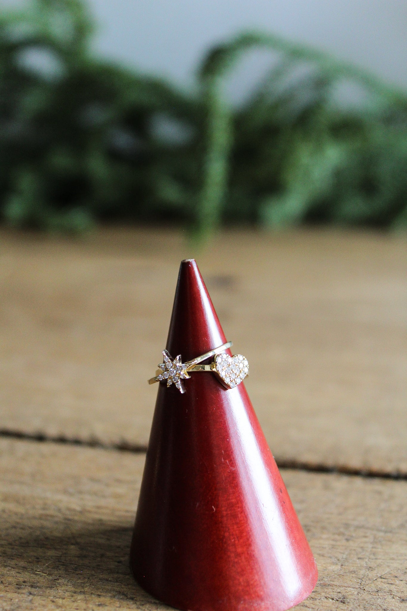 NOUSH Coexist Heart of Gold Ring