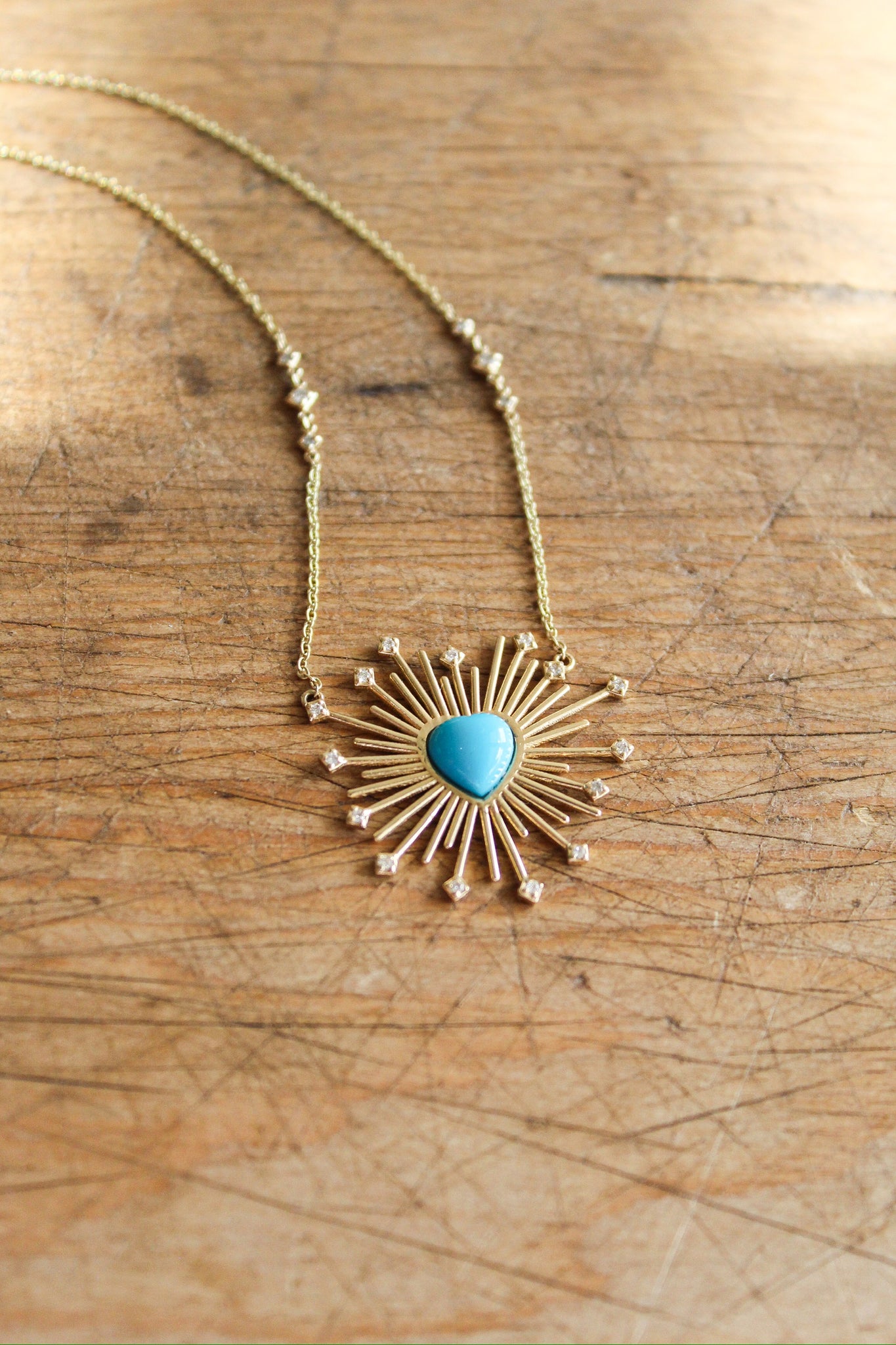 NOUSH Glow Necklace w/Turquoise Heart