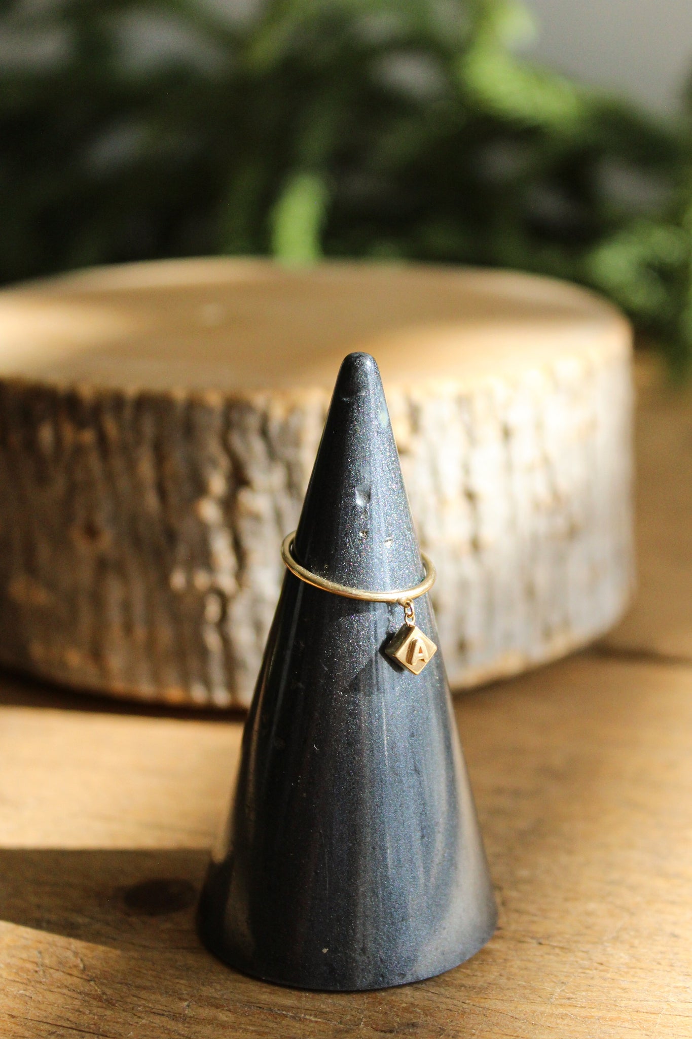 NOUSH Peekaboo Ring w/Princess Stone "A"