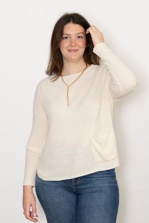 Ma'Ry'Ya Boat Neck Boucle Pullover
