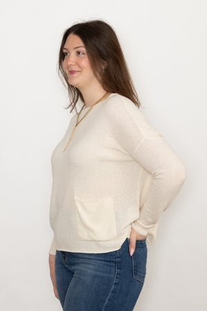 Ma'Ry'Ya Boat Neck Boucle Pullover