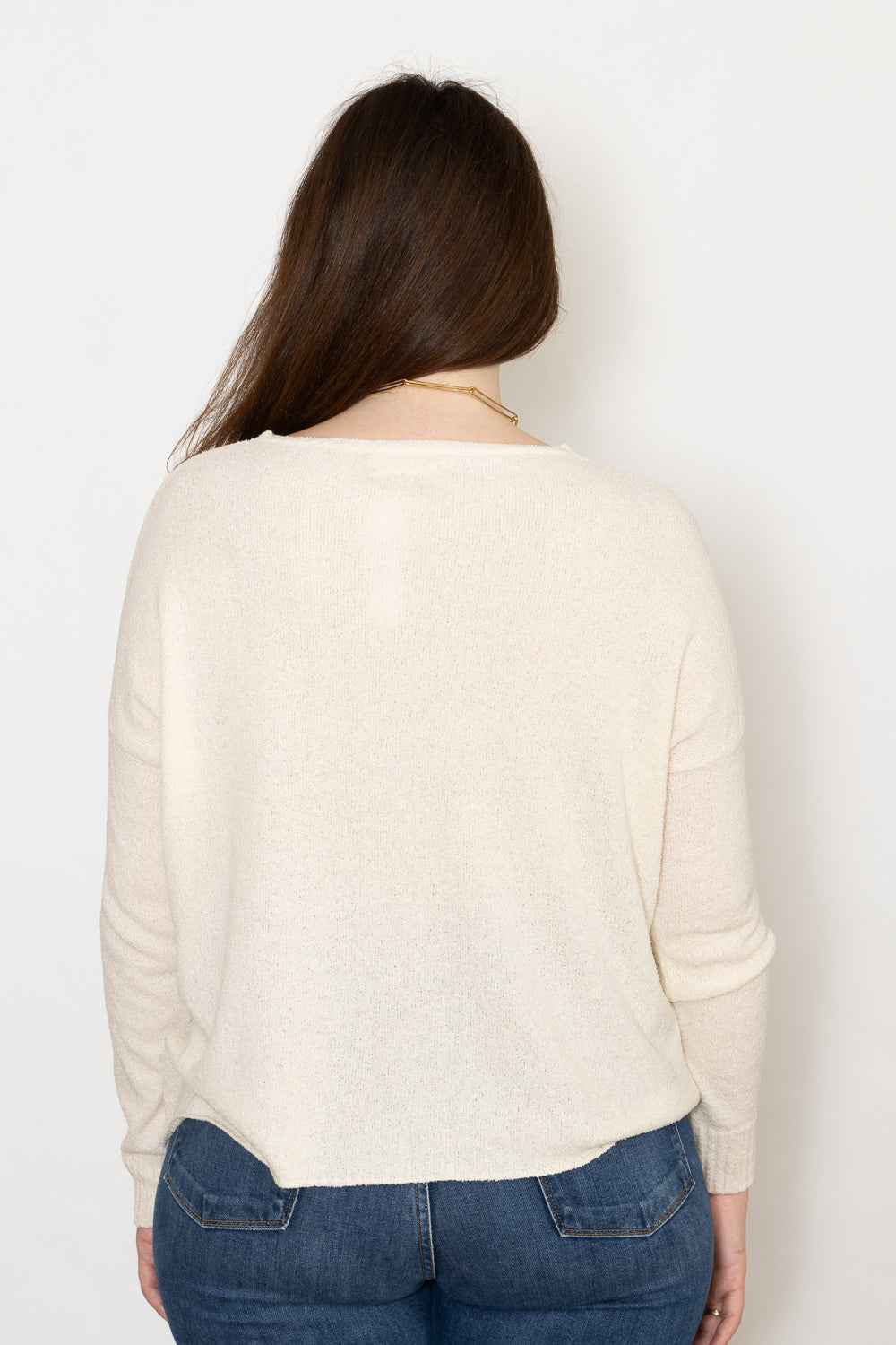 Ma'Ry'Ya Boat Neck Boucle Pullover