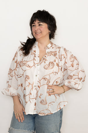 Colibri Embroidered Button Down