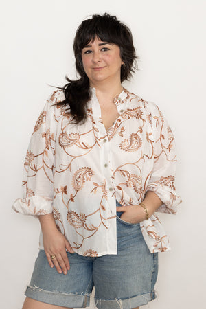 Colibri Embroidered Button Down