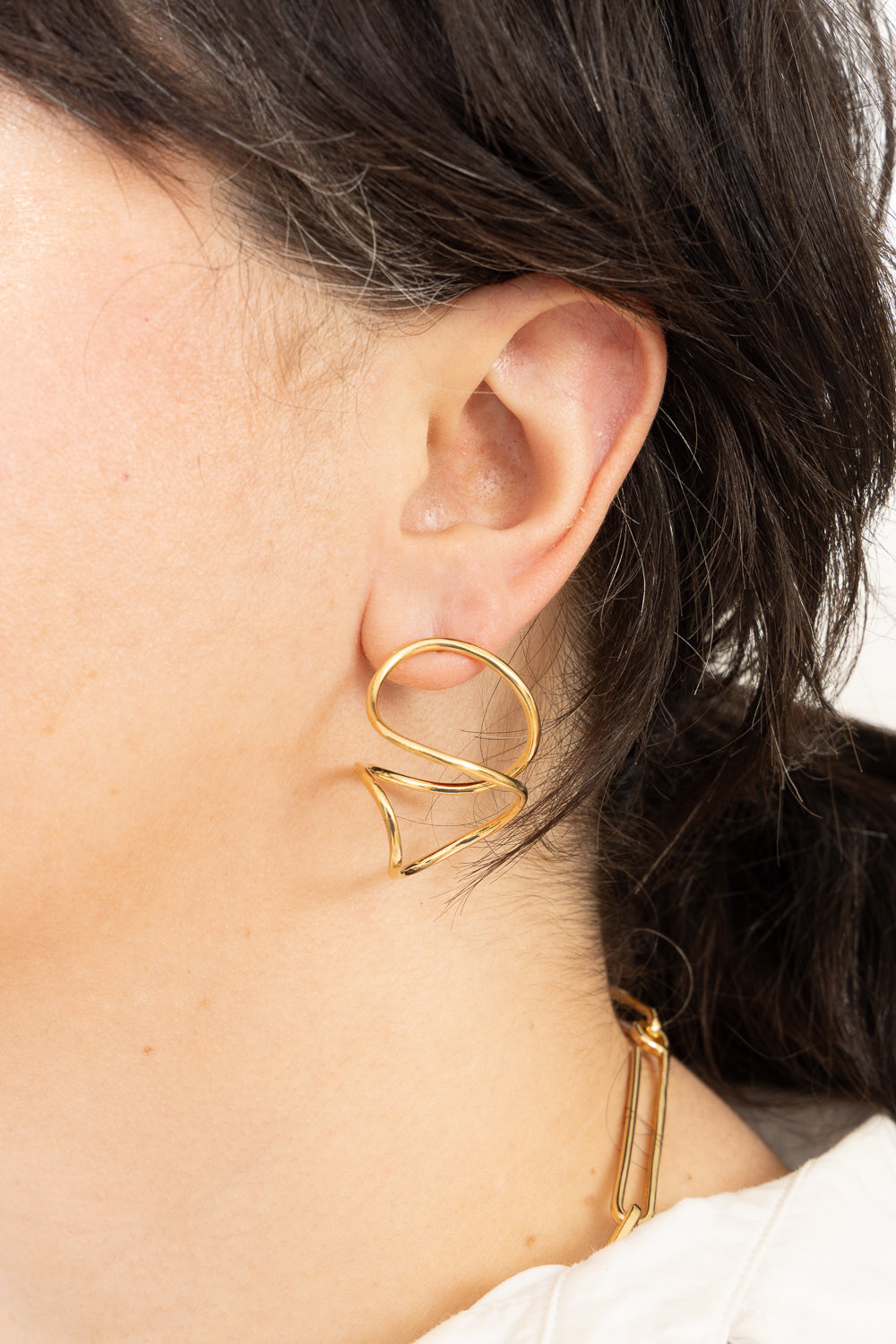 Fay Andrada Noin Large Hoops Gold Vermeil