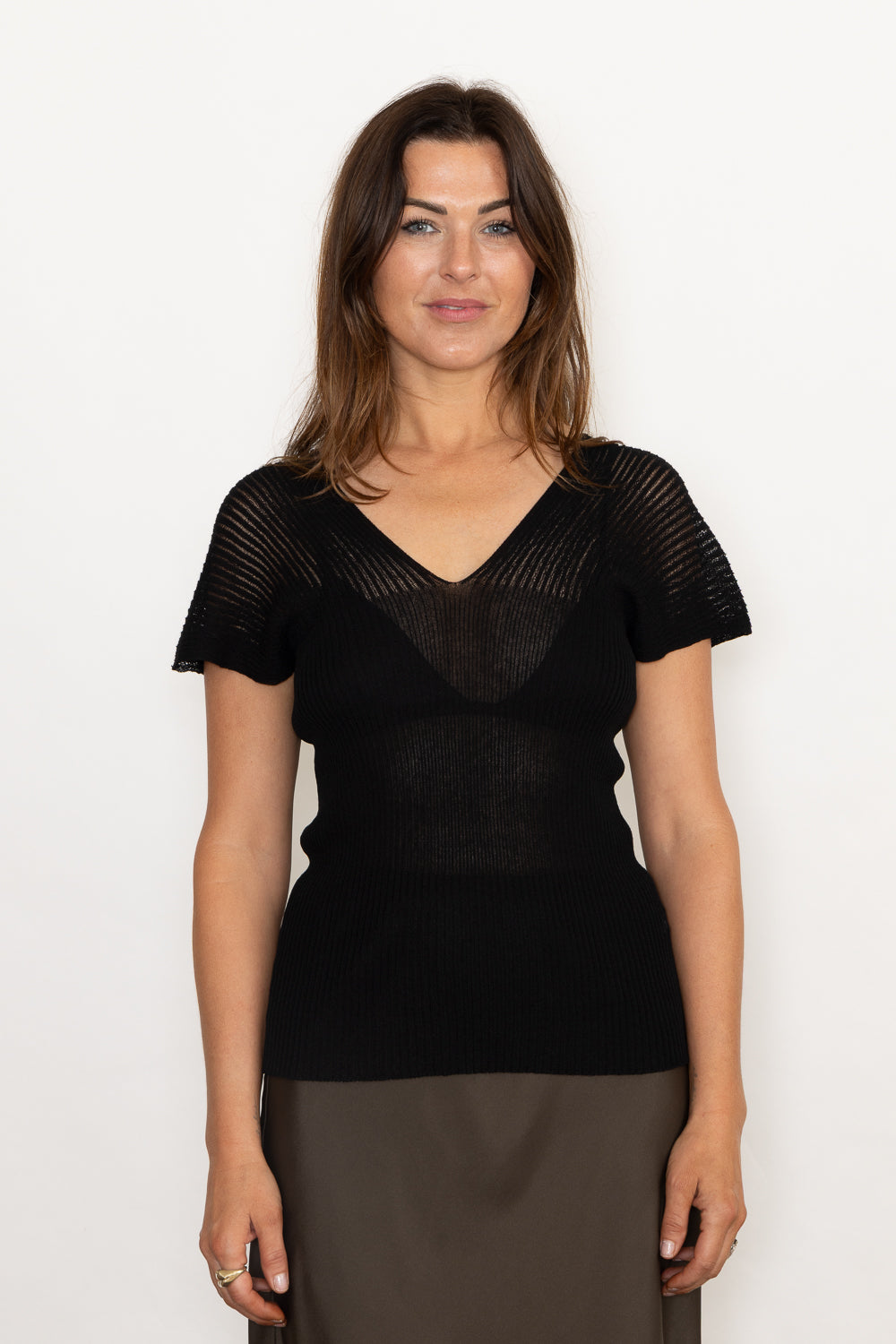 Sita Murt Ribbed V-Neck