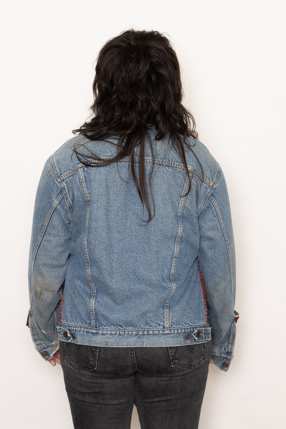 Vintage Levi's Flannel Denim Jacket w/Side Slits