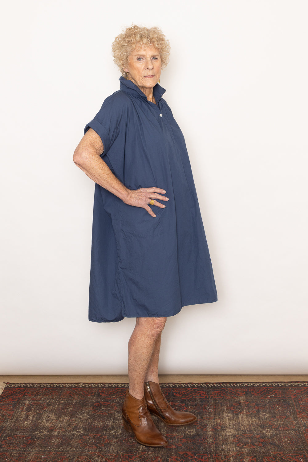 Gallego Boxy Wave Collar Dress