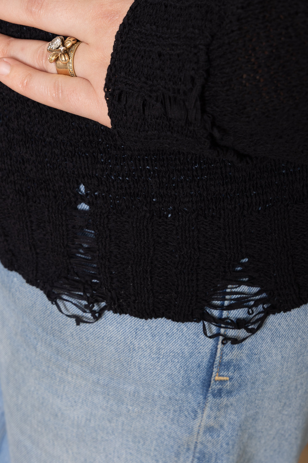 PdR Cotton Funnel Neck Top