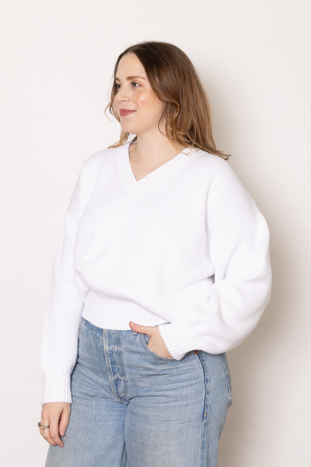 ROHE V-Neck Knitted Sweater