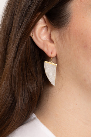Annette Ferdinandsen One-Of-A-Kind 18k YG Quartz Crystal Amazon Claw Earrings