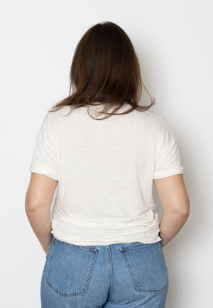 Ma'Ry'Ya Linen V-Neck Tee