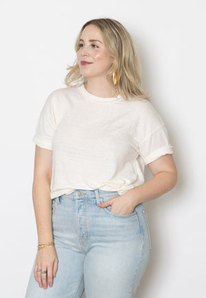 Ma'Ry'Ya Linen R-Neck Tee