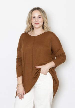 Malo Pleat Back Sweater