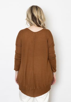 Malo Pleat Back Sweater