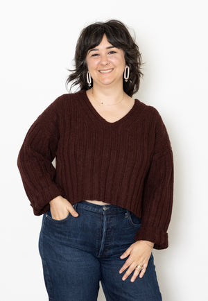 Micaela Greg Cropped Rib Pullover