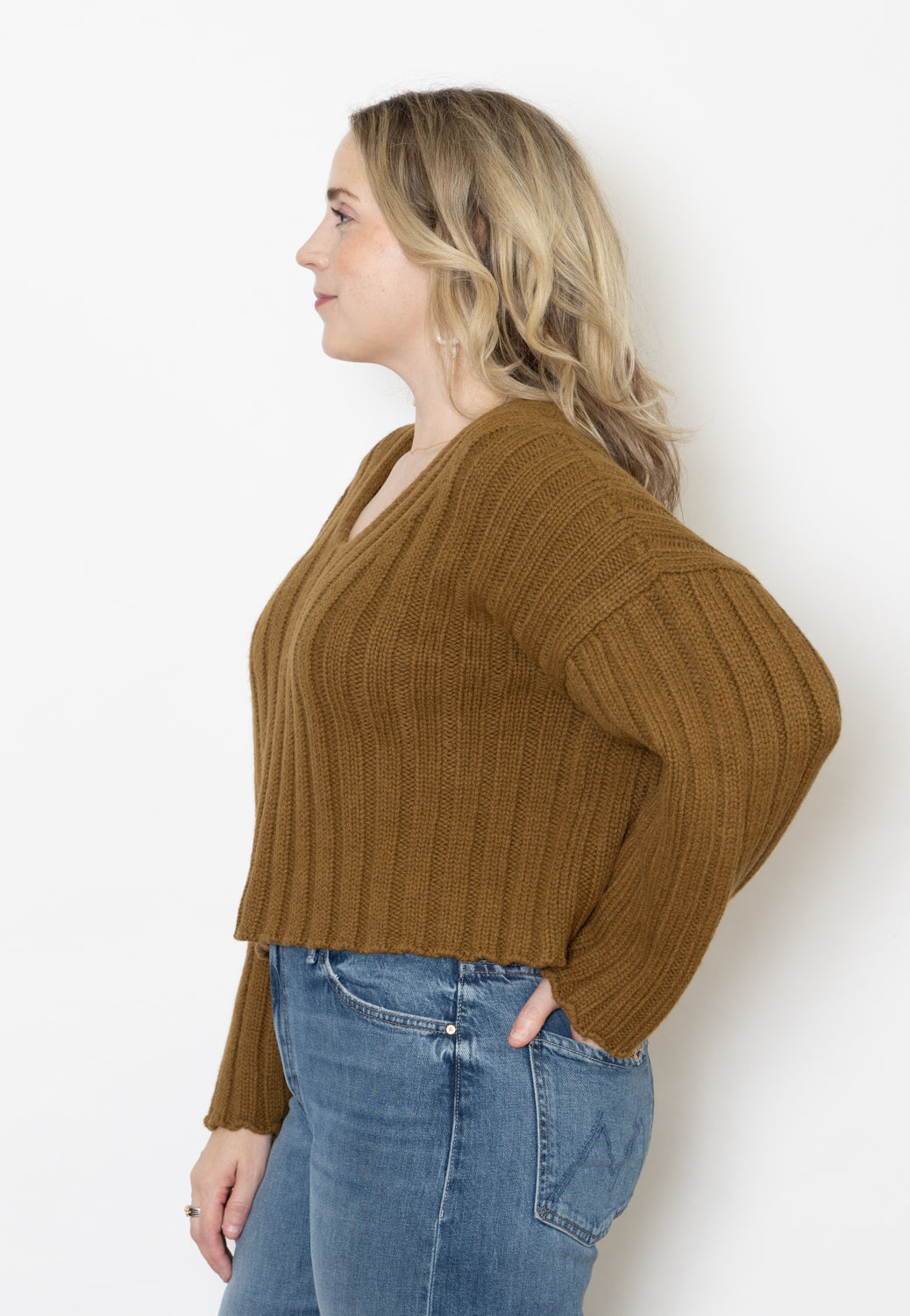 Micaela Greg Cropped Rib Pullover